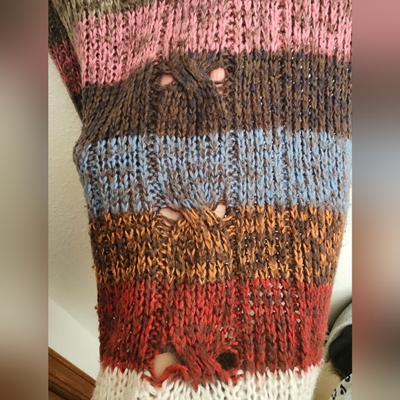 Women's Cowl Neck Knit Sweater - Picture 2 of 4